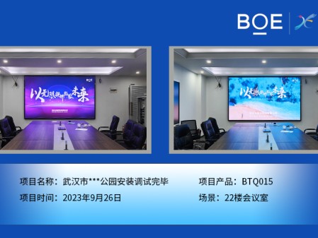 鄂州武漢市**公園22樓會(huì)議室BTQ015安裝調(diào)試完畢