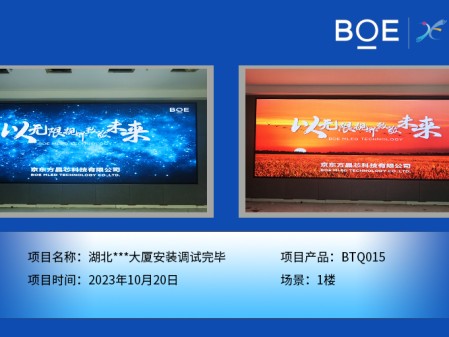 鄂州湖北**大廈1樓BTQ015安裝調(diào)試完畢