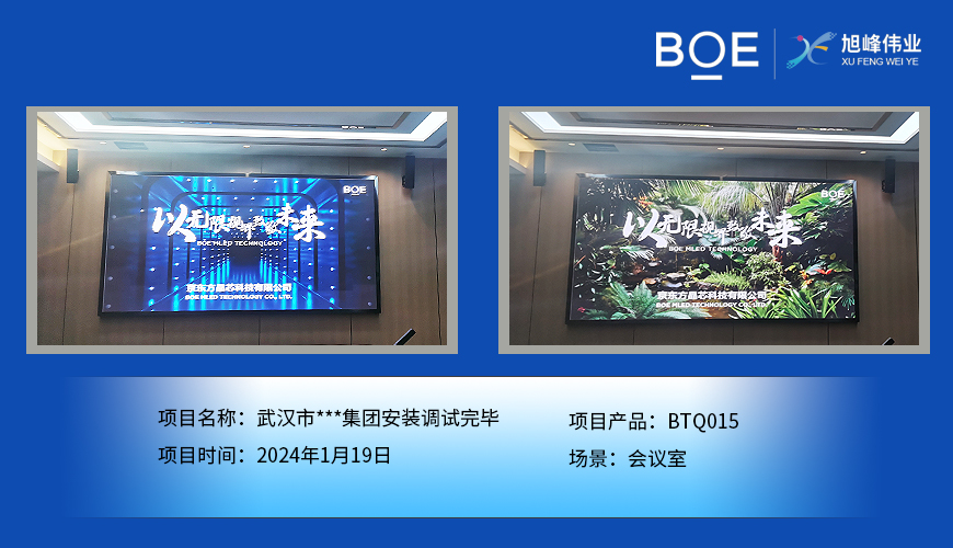 隨州武漢市**集團會議室BTQ015安裝調試完畢